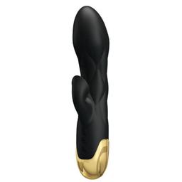 Obsenza - Vibratore di Lusso Nero Ricaricabile Placcato in Oro - Pretty Love - Nero - Image 1