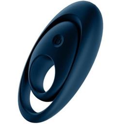 Obsenza - Anel Vibrador Duo Glorious com Estimulador Clitoriano e Loop Flexível - Azul - Image 1