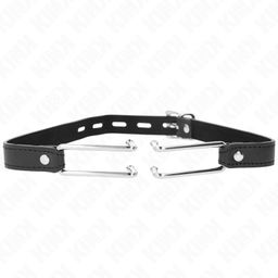 Obsenza - Mordaza de Metal con Correa Ajustable de Cuero Sintético 11. - Image 1