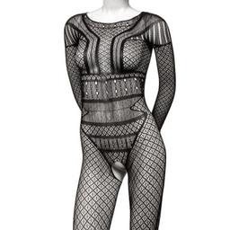 Obsenza - Plus Size Lace Body Suit – Seductive Full-Body Playwear for Intimate Encounters - Black - Image 1