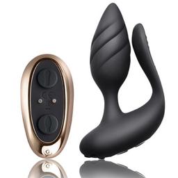 Obsenza - Vibromasseur Couple Télécommandé Cocktail Noir pour Plaisir Partagé - Image 1