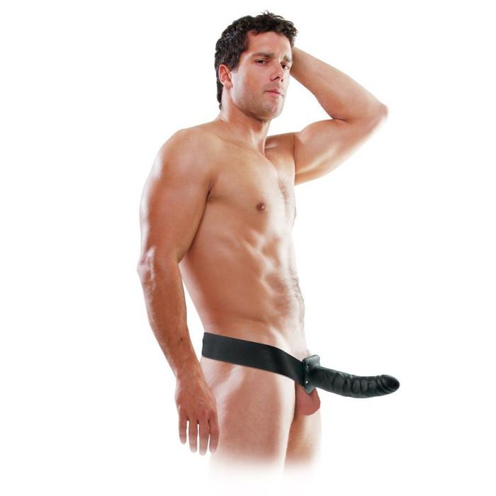 Obsenza - Strap-On Creux 19 cm - Pipedreams Fantasy Érotique - Noir - Image 1