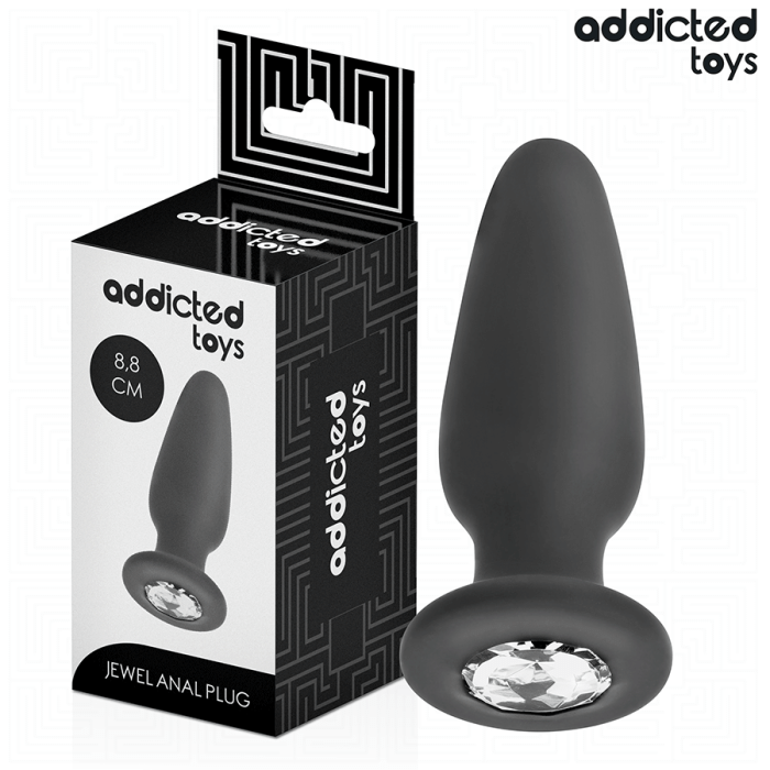 Obsenza - Anal plug with jewel silicone size s 8.8 cm - Image 1