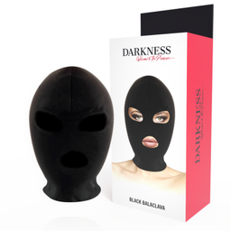 Obsenza - Máscara de Submisión BDSM con Apertura para Boca y Ojos - DARKNESS - Negro - Image 1