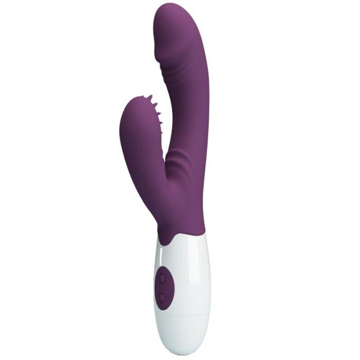 Obsenza - Vibratore Andre Rabbit e Stimolatore Punto G Viola - PRETTY LOVE - Viola - Image 1