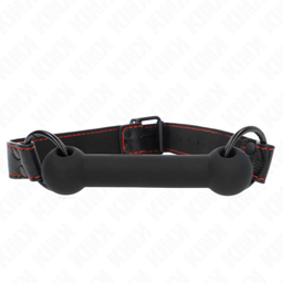 Obsenza - Mordaza Forma de Hueso con Correa Ajustable para BDSM de KINK - Negro - Image 1