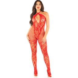 Obsenza - Bodystocking Résille Imprimé Fleuri Sexy pour Soirées Spéciales - TU - Image 1