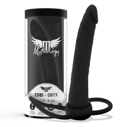 Obsenza - Mythology Cobi Onyx Anal Dildo with Cock and Testicle Ring 13 CM - Image 1