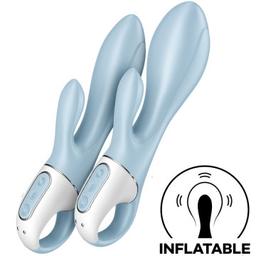 Obsenza - Air pump bunny 1 inflatable rabbit vibrator blue - Image 1