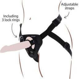 Obsenza - Arnés de Cintura Ajustable para Juegos de Roles y Vibración - Negro - Image 1