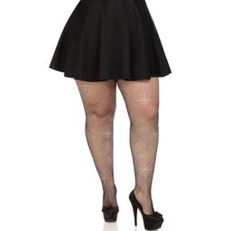 Obsenza - Meias de Malha Cristalizadas Plus Size com Strass Leg Avenue - Image 1