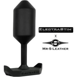 Obsenza - Electrostim Silicone Anal Plug with Steel Core by Mr. - Black - Image 1