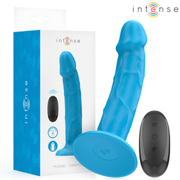 Obsenza - Vibrador Intense Phoebe Realístico con 10 Vibraciones y Control Remoto Azul - Image 1