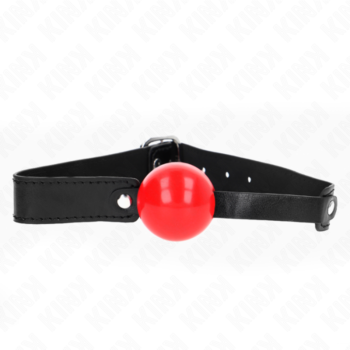 Obsenza - KINK Soft TPE Ballknebel mit Verstellbarer Schnalle 4 cm - Schwarz/Rot - Image 1