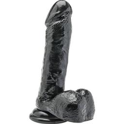 Obsenza - Dildo Realista de 18 cm com Bolas Pretas para Estímulo Intenso - Image 1