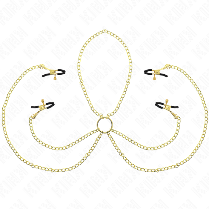 Obsenza - KINK Adjustable Gold Nipple and Clit Clamps for Sensual Stimulation - Image 1
