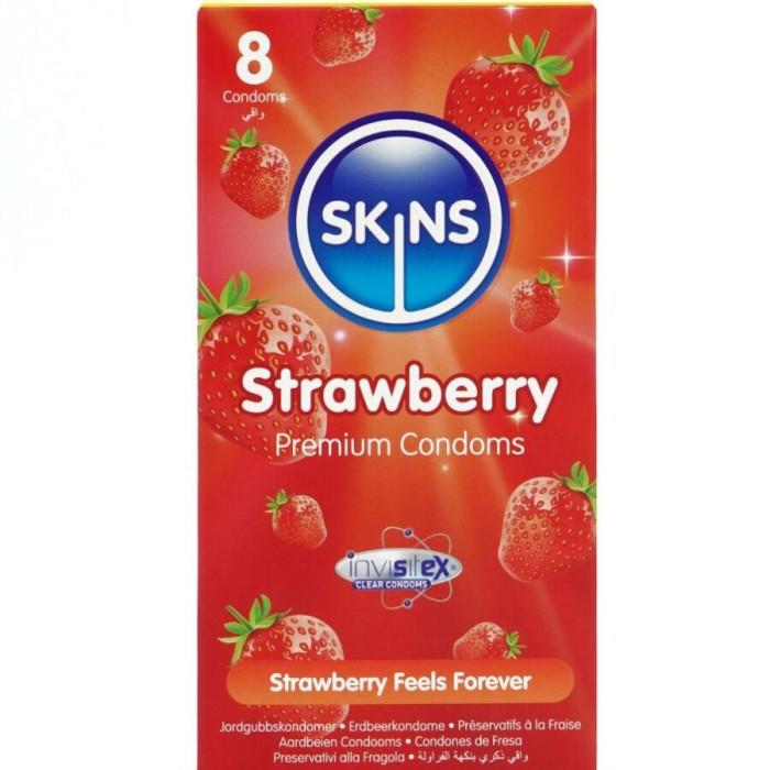 Obsenza - Strawberry premium condoms pack 8 - Image 1
