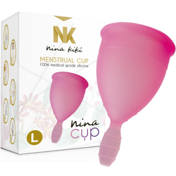 Obsenza - Coppa Mestruale Rosa Taglia L NINA KIKÍ – Soluzione Ecologica e Confortevole - Rosa - Image 1