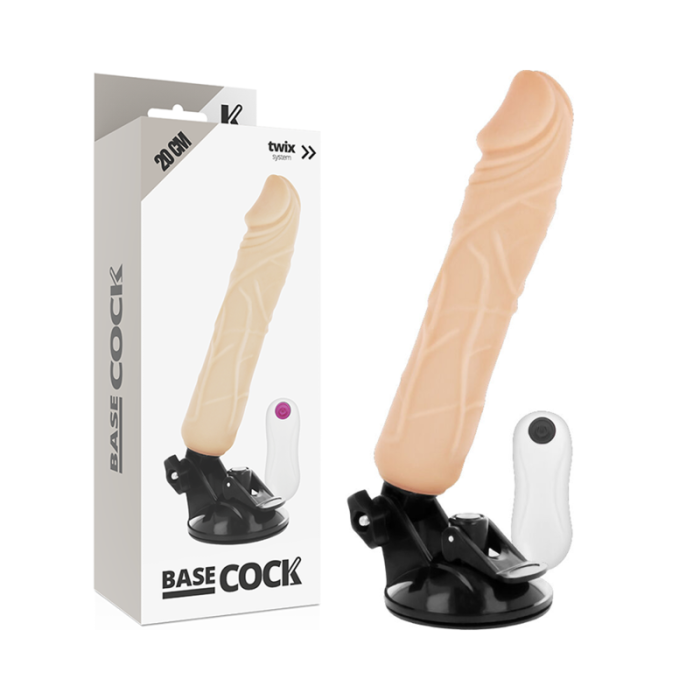 Obsenza - Realistic Remote Control Flesh Vibrator 20cm by BASECOCK - Image 1