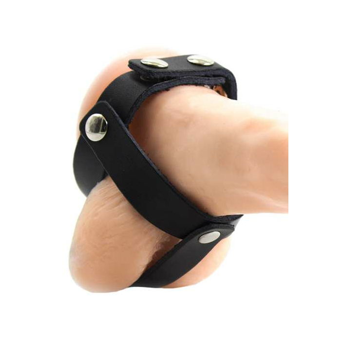 Obsenza - OHMAMA Fetisch-Leder-Kugelkäfig für Hoden – Hochwertiges BDSM Zubehör - Image 1