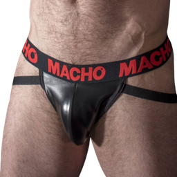 Obsenza - Macho MX25RC Red Leather Jockstrap for Fetish Play - Image 1
