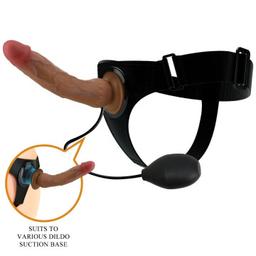 Obsenza - Culotte Harnais Universelle Kyton avec Gode Squirting 19 cm Mulato - Image 1