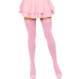 Obsenza - Leg Avenue Pink Nylon Thigh Highs for Elegant and Versatile Styling - OS - Image 1