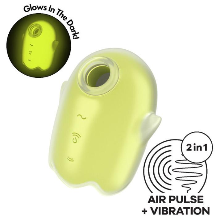 Obsenza - Satisfyer Glowing Ghost Air Pulse et Vibrateur Jaune pour Clitoris - Image 1