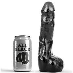 Obsenza - Pene Realista Anal 20 cm All Black para Experiências Íntimas Inesquecíveis - Preto - Image 1