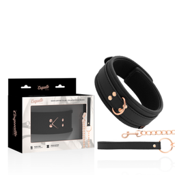 Obsenza - Collar Fetish de Cuero Vegano con Correa y Forro de Neopreno para BDSM - Image 1