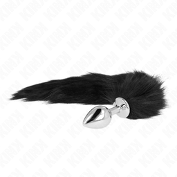 Obsenza - Plug Anal Taille M avec Queue Synthétique 40 cm Noir - Plaisir et Fantaisie - Noir - Image 1
