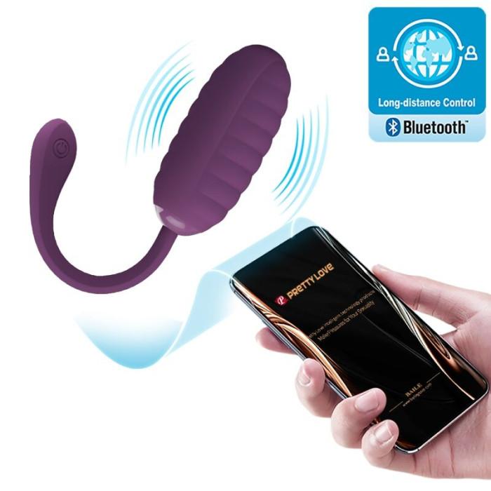 Obsenza - Vibrador Huevo Casper Recargable con Control por App de Pretty Love - Violeta - Image 1