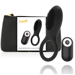 Obsenza - Anello Vibrante Telecomando Ricaricabile Nero/Oro COQUETTE CHIC DESIRE - Image 1
