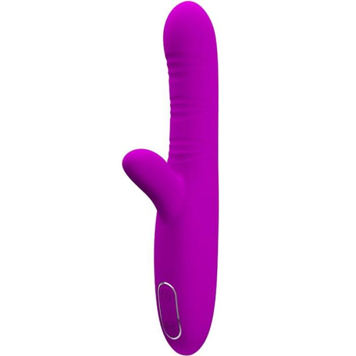 Obsenza - Pretty Love Angelique Multifunction Vibrator with Clitoris Stimulator - Purple - Image 1