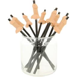 Obsenza - Natural Penis-Shaped Party Straws - Pack of 10 by Diverty Sex - Image 1