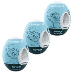 Obsenza - Satisfyer Savage 3-Piece Masturbator Egg Set for Realistic Pleasure - Image 1