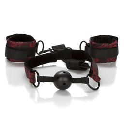 Obsenza - Scandal ball gag traspirante con manette - Image 1