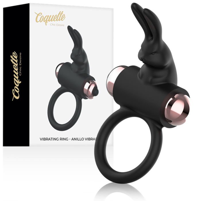 Obsenza - Cockring Vibrant Coquette Chic Désir pour Plaisir Partagé - Noir - Image 1