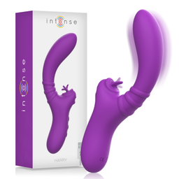 Obsenza - Intense Harry Flexible Vibrator with Tongue Stimulator - Purple - Image 1
