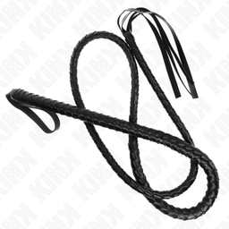 Obsenza - Long Black Snake Whip 210 cm for Intense BDSM Play - Image 1