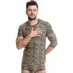 Obsenza - Mercury Camiseta S de Licra con Estampado Animal para Hombre Sexy - Image 1