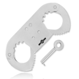 Obsenza - Manette per Pollice e Dita in Metallo - Contenimento Regolabile per Bondage - Image 1