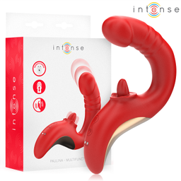 Obsenza - Vibrador e Estimulador Paulina em Forma de U para Prazer Duplo - Vermelho - Image 1