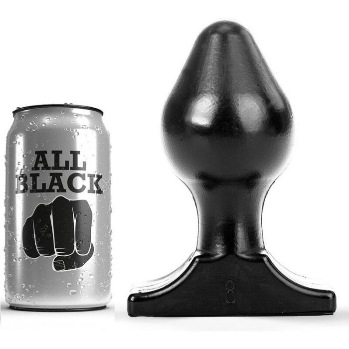 Obsenza - Buttplug All Black 16x8 cm - Confort et Plaisir Assuré - Noir - Image 3