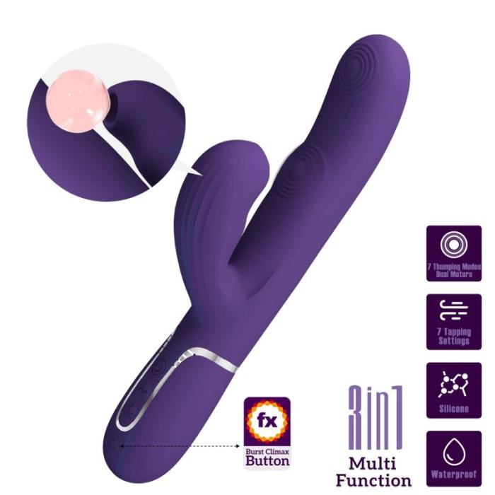 Obsenza - Perlita Vibrador G-Spot 3 em 1 Multifuncional para Prazer Completo - Violeta - Image 1
