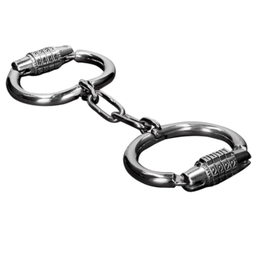 Obsenza - Metal Hard Stainless Steel Handcuffs with Combination Lock - Image 1