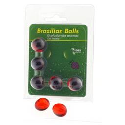 Obsenza - Erotisches Set: 5 Brasilianische Kugeln mit Erdbeer-Gel für intensives Vergnügen - Image 1
