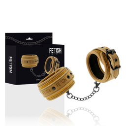 Obsenza - Vegan Leather Ankle Cuffs with Neoprene Lining for BDSM Play - Red - Image 1