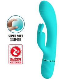 Obsenza - Vibrador Rabbit Pretty Love Scocco para Placer Intenso - Turquesa - Image 1