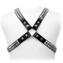 Obsenza - Pyramid Stud Leather Harness for Ultimate BDSM Experience - OS - Image 1